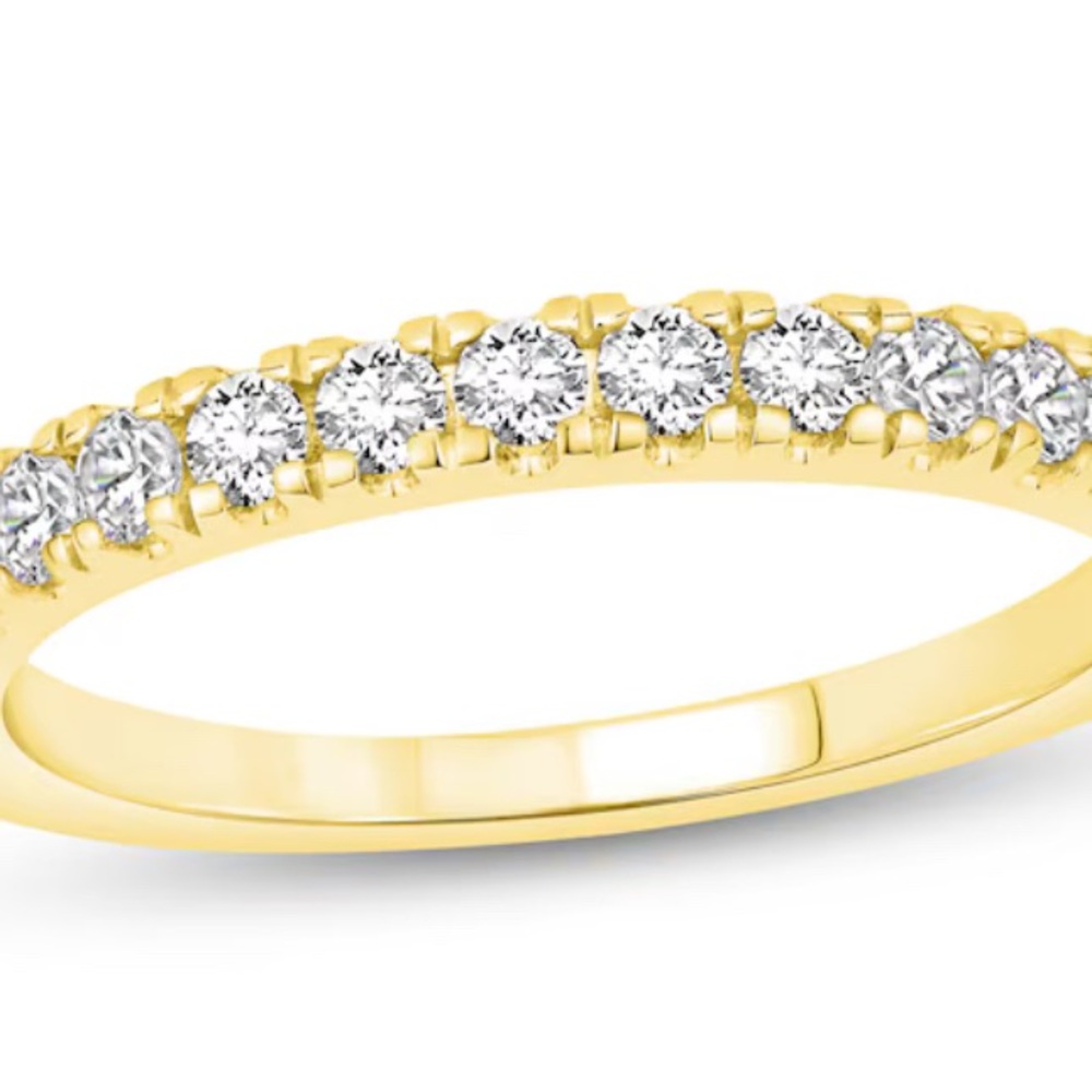 SOLD Lab-Grown Diamond Anniversary Ring 1/2 ct tw 10kt Yellow Gold